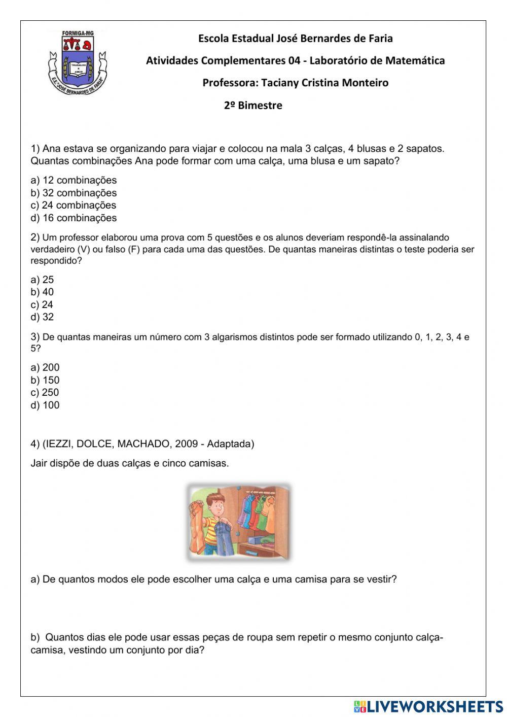 Principio Multiplicativo