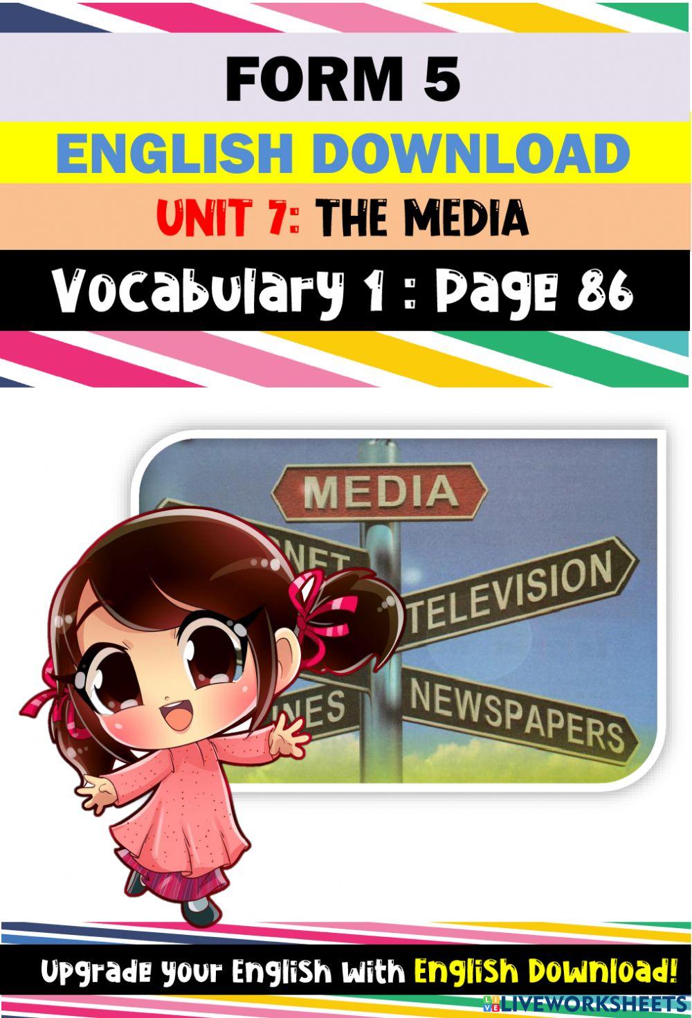 English Download B1 Unit 7 (page 86: Vocabulary 1)