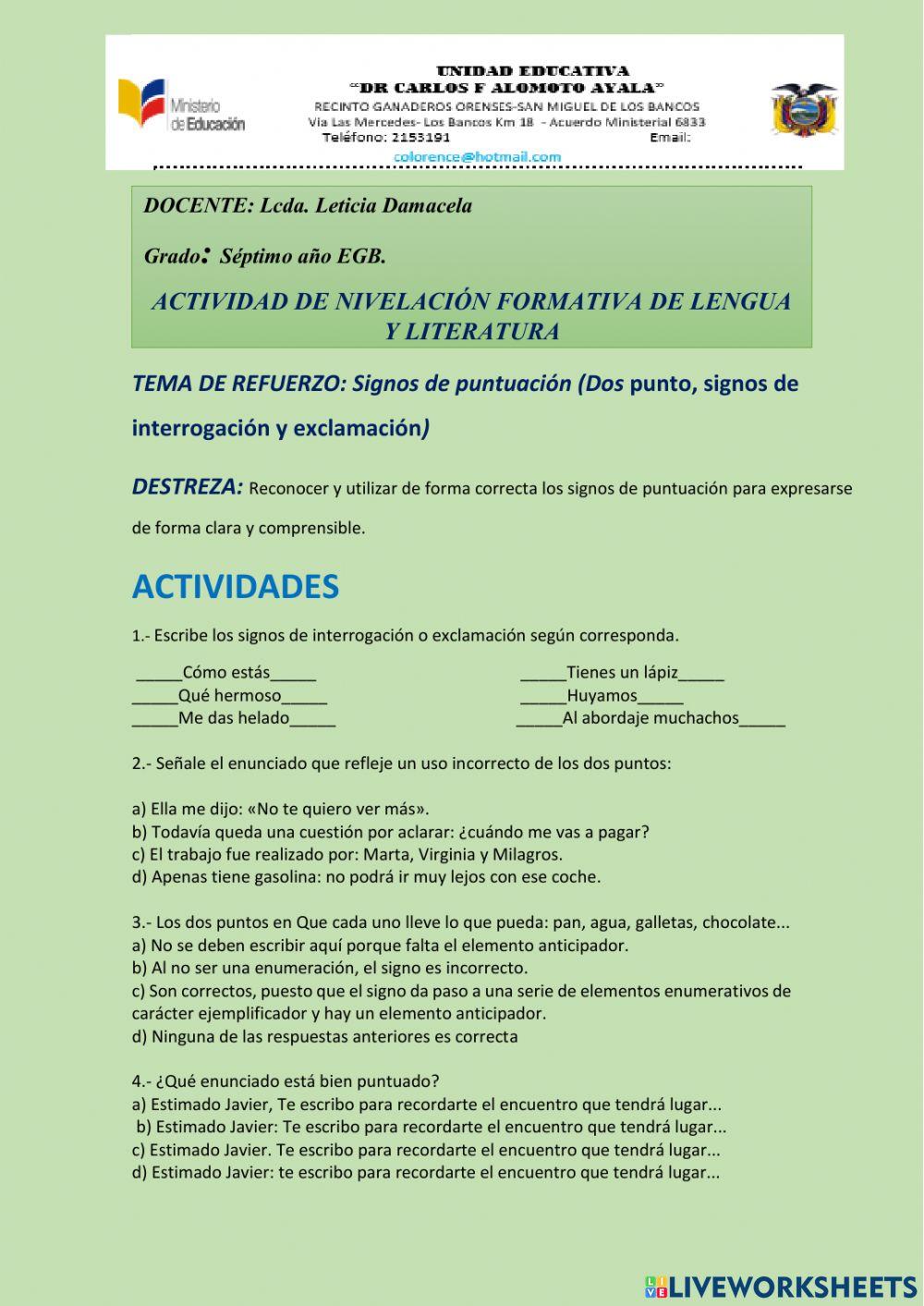 Signos de puntuación