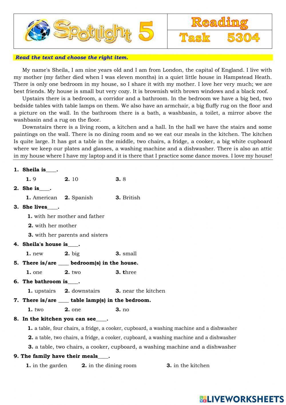 Spotlight 5 Task 5304