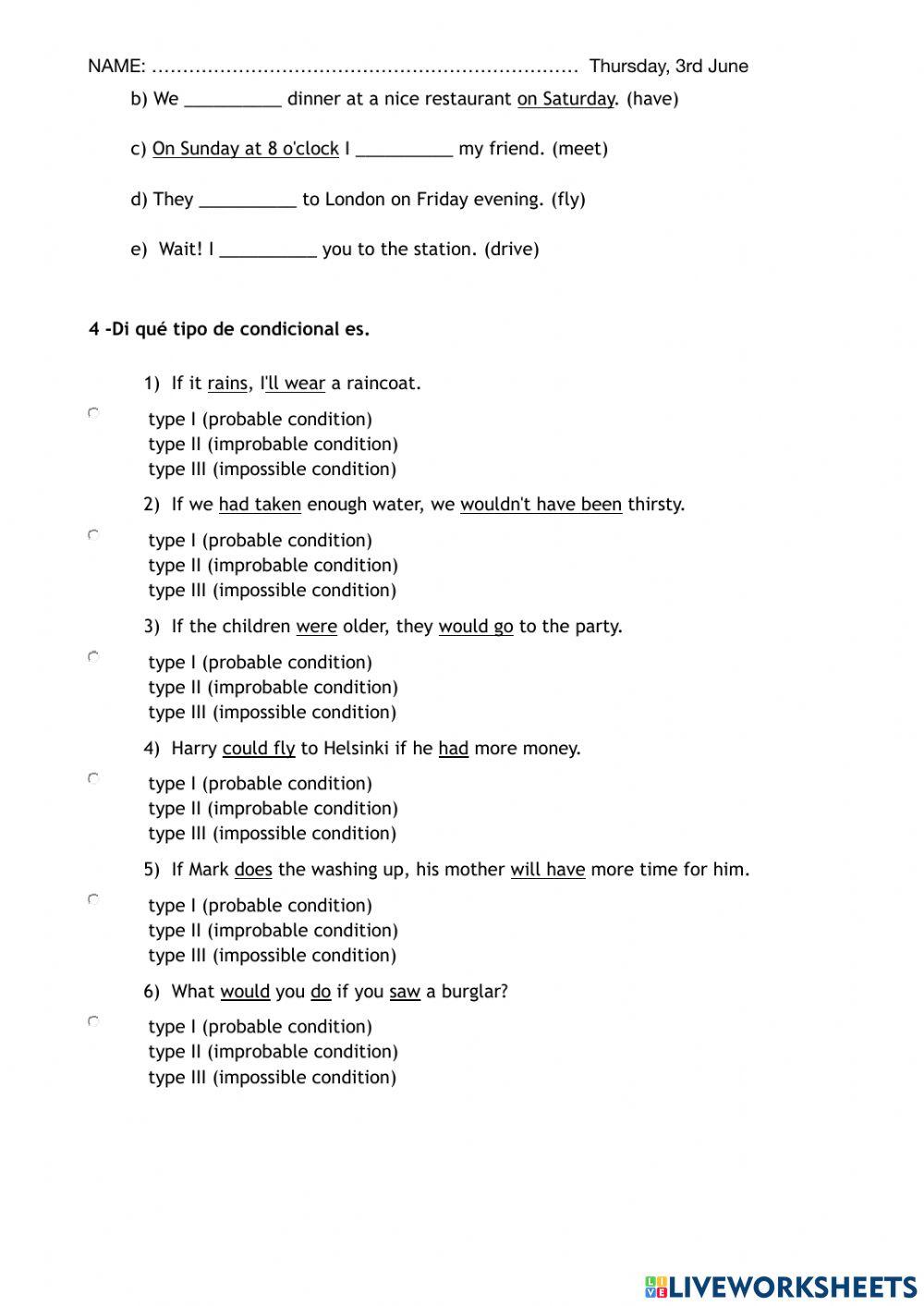 The future & conditional sentences