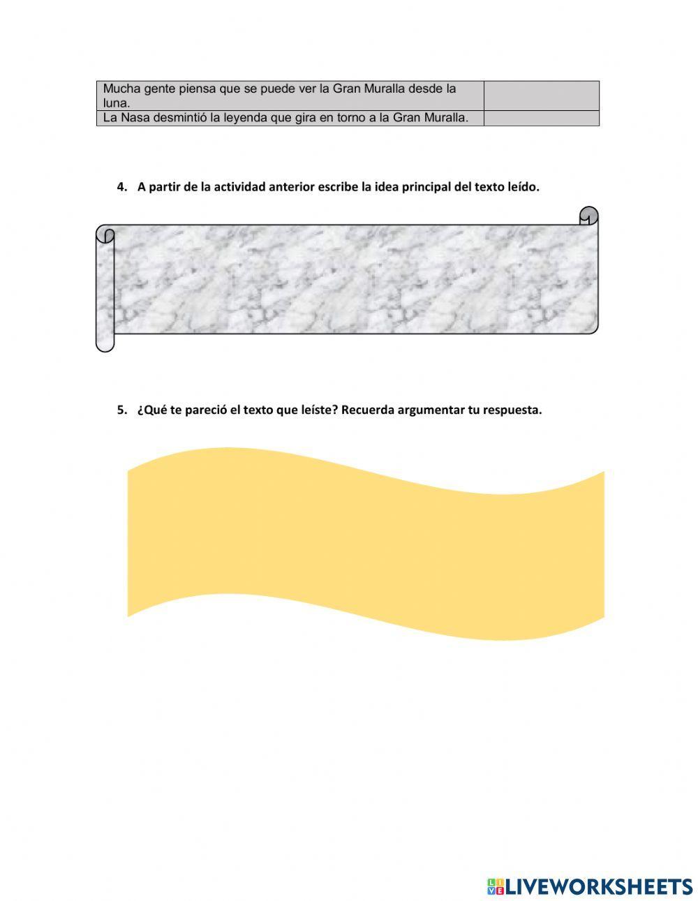 Determinar ideas principales y secundarias