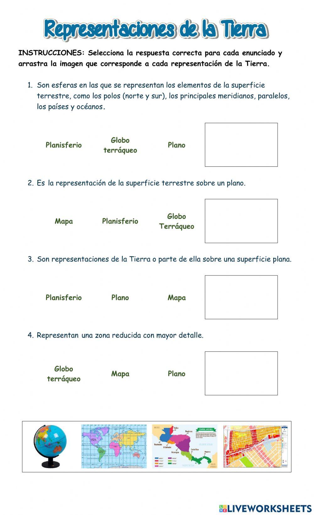 Representaciones de la Tierra Representaciones de la Tierra