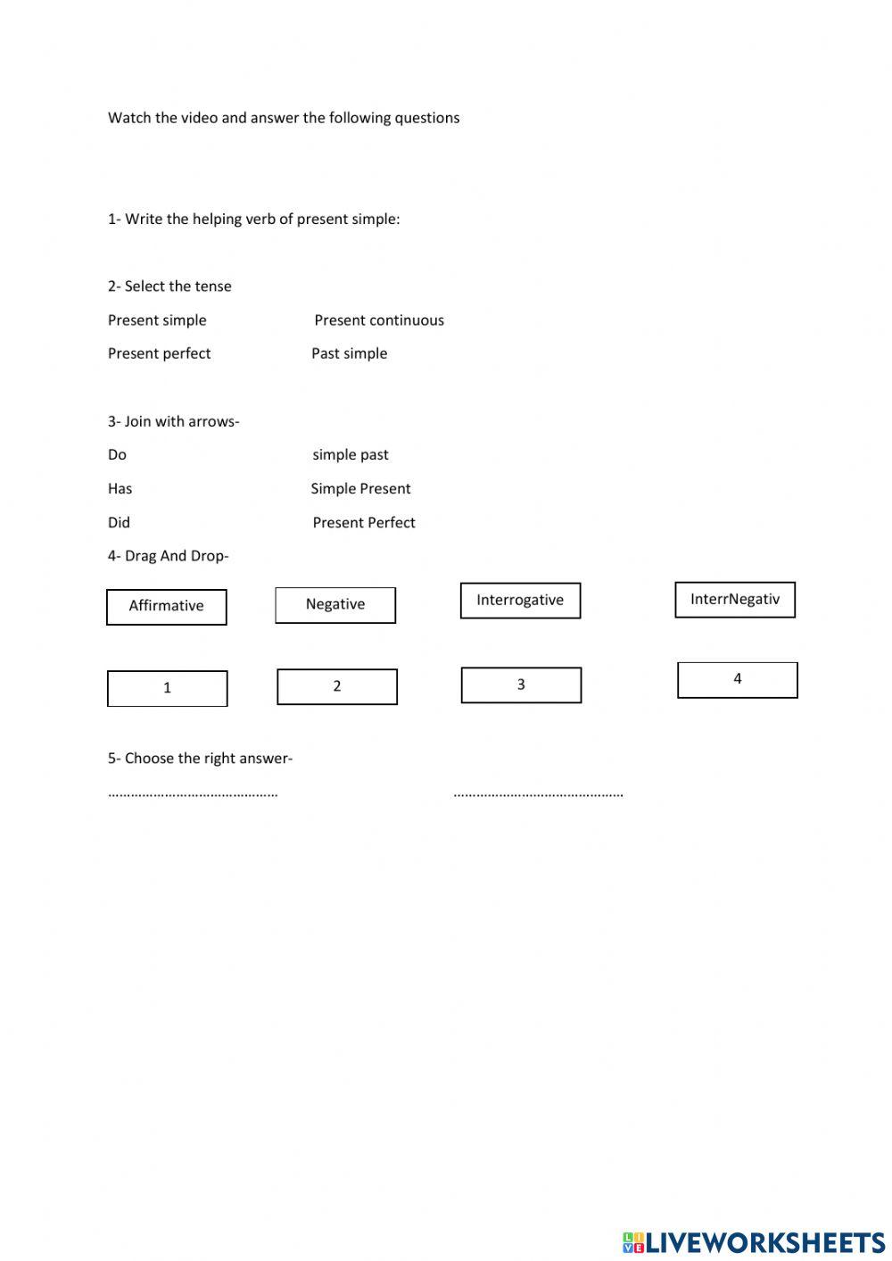 Tense Exercise For Grade 5 Live Worksheets tense-exercise-for-grade-5-live-worksheets