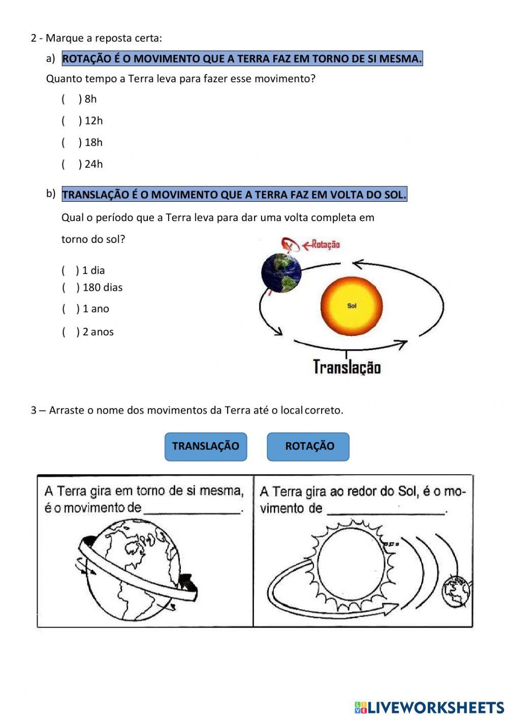 Movimentos da Terra Movimentos da Terra
