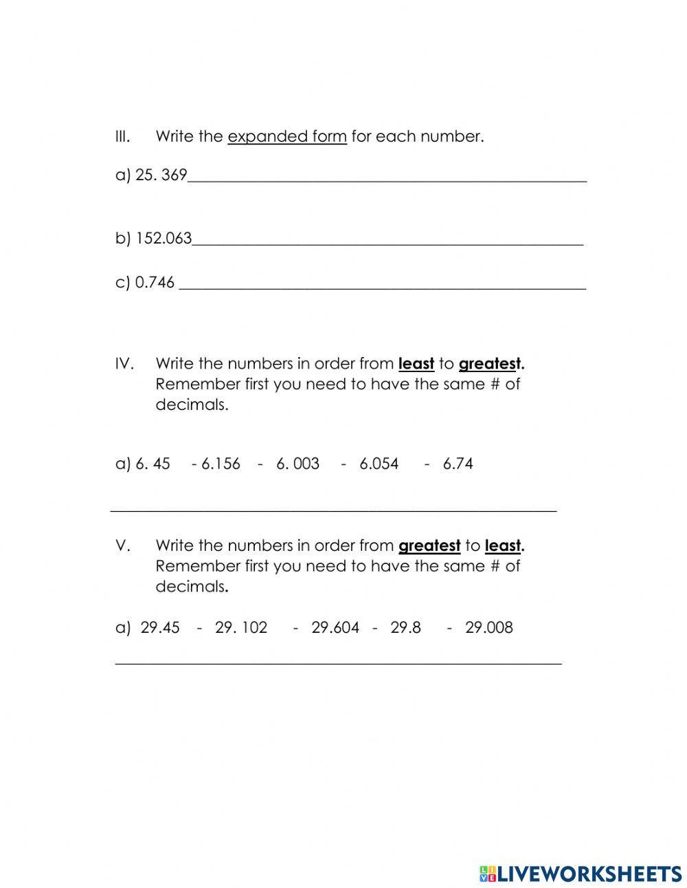 Practice for the test activity | Live Worksheets