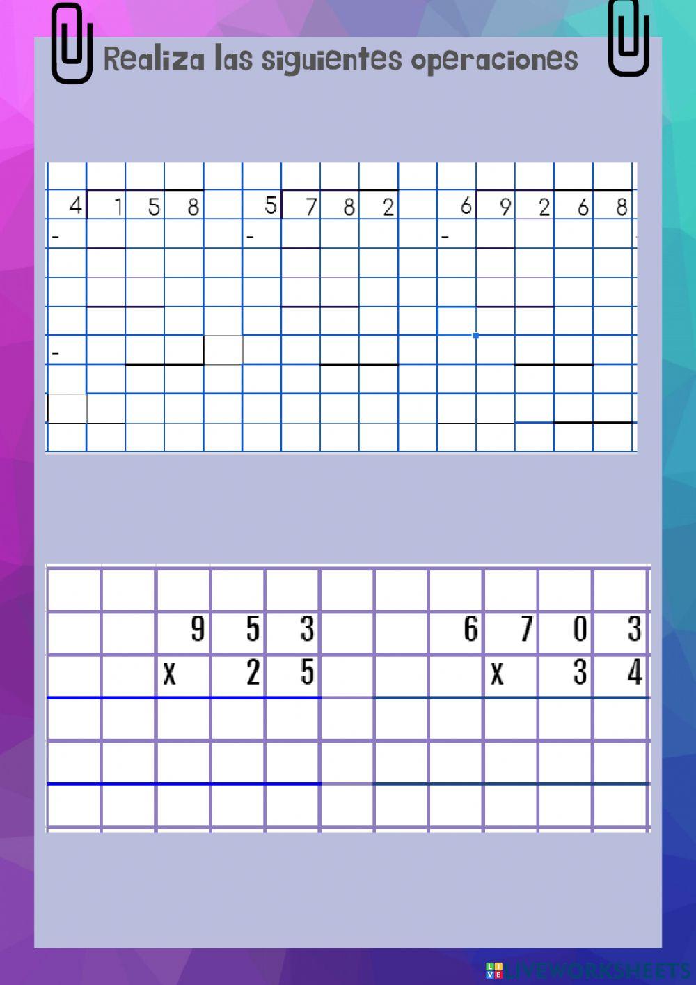 Operaciones básicas