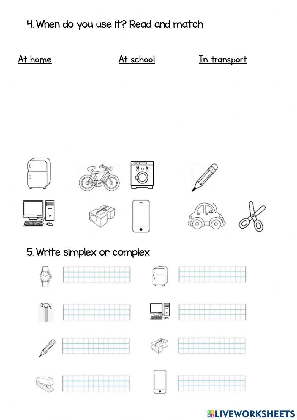 Simple and complex machines