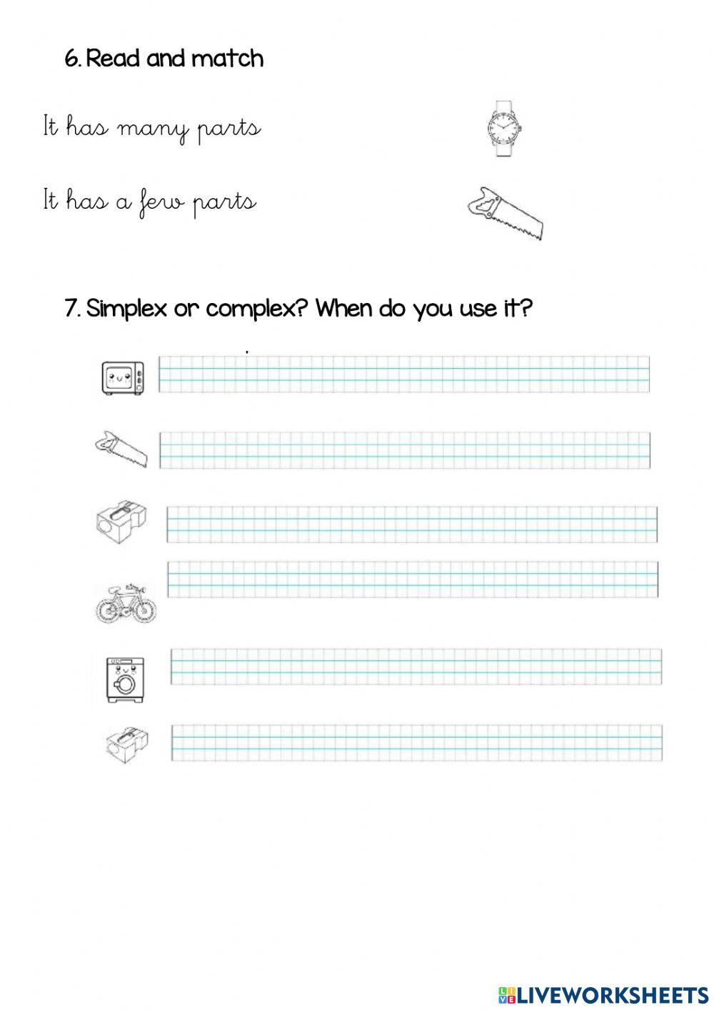 Simple and complex machines