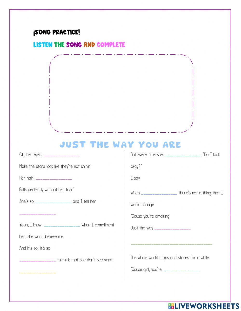 Just the way you are - Complete the song