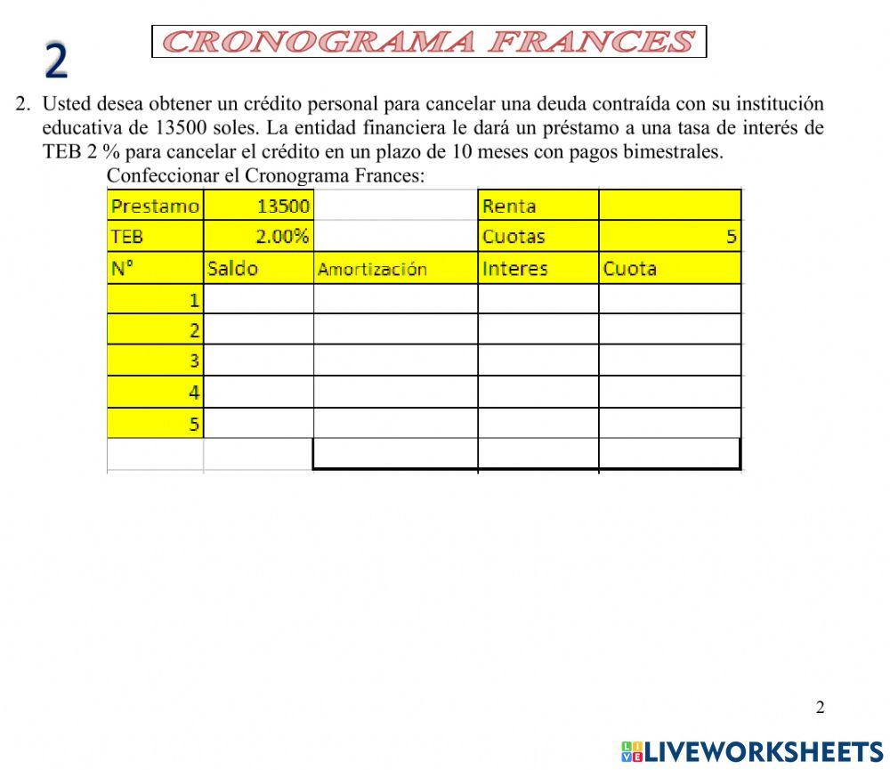 Cronograma Frances 2