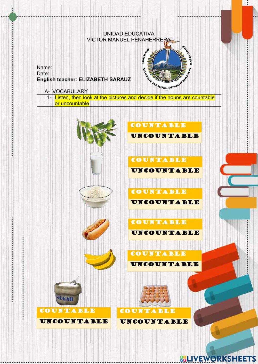 Count and uncountnouns