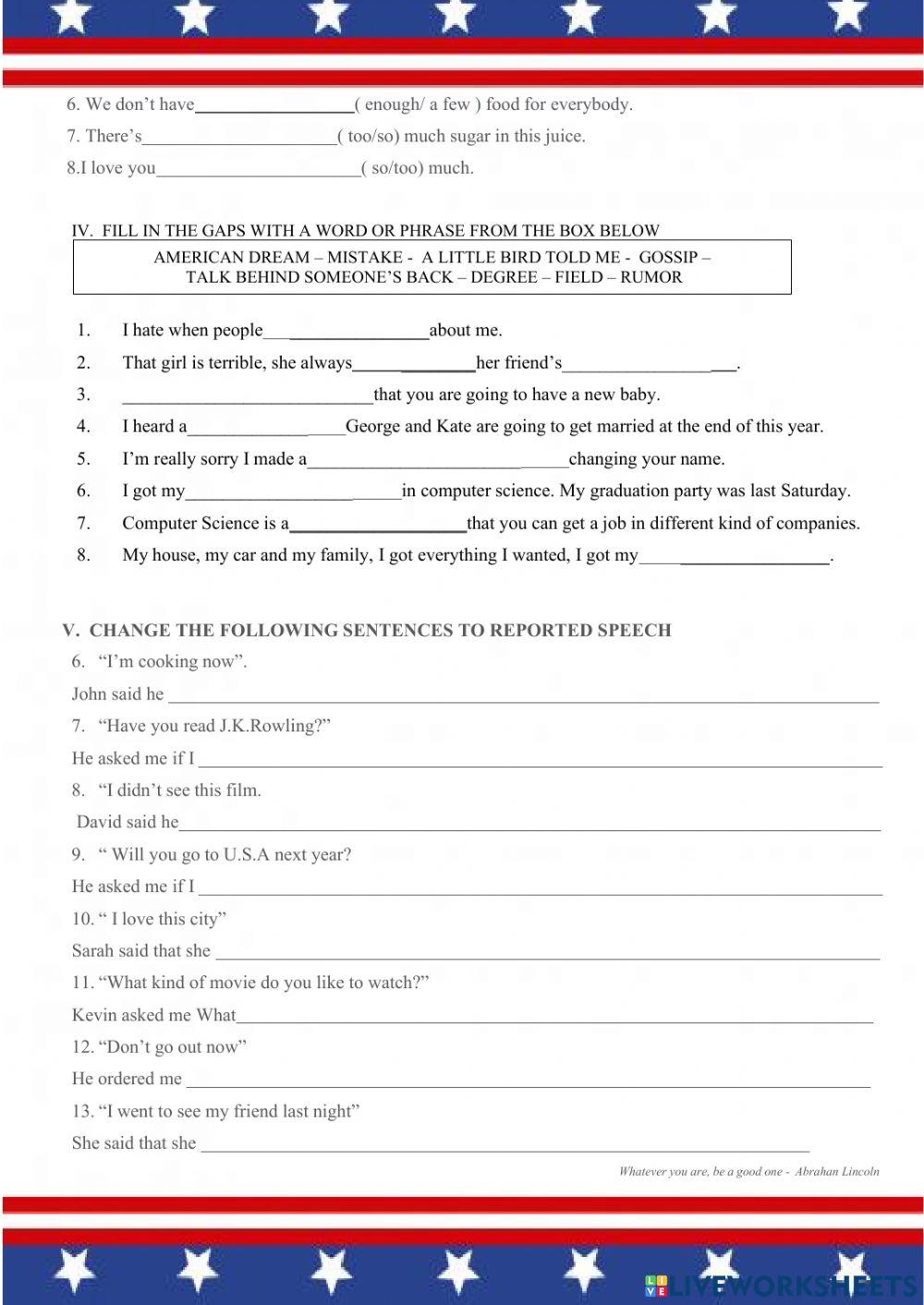 2ND TEST REVIEW - 6th level