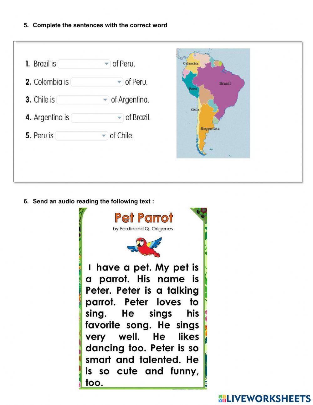 Second grade english test