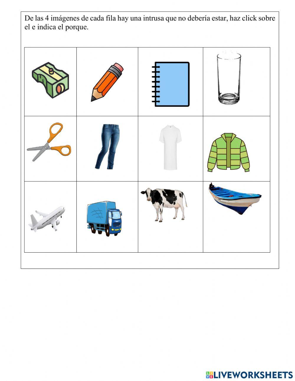 Encuentra el intruso