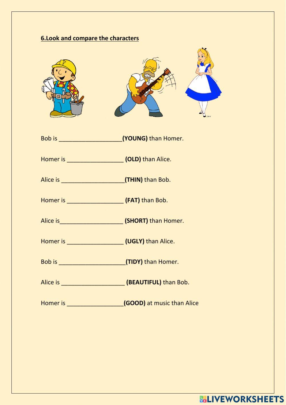 Comparative - Superlative adjectives- present cont