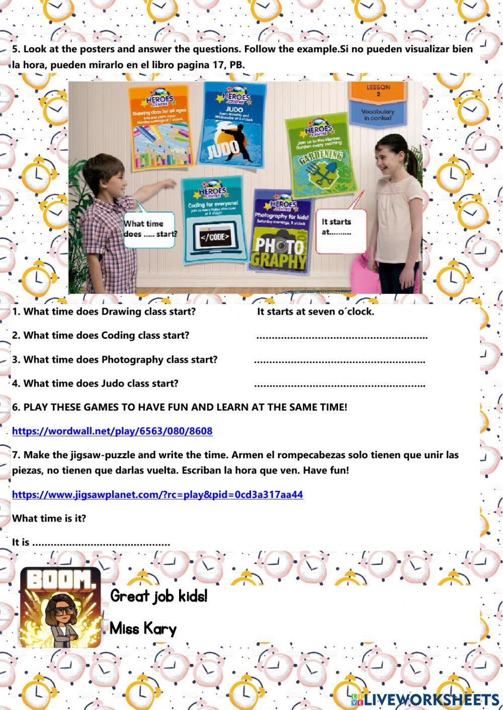 Ingles 4th form 2nd week 2b