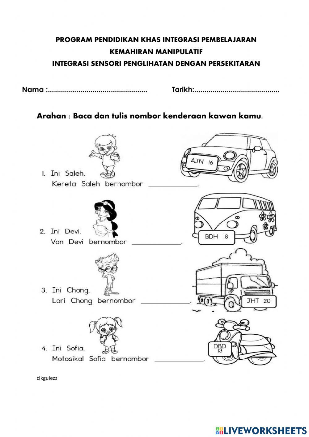 Mengecam nombor dan huruf