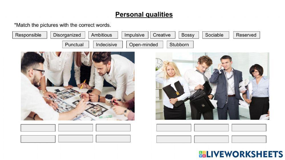 Personal qualities