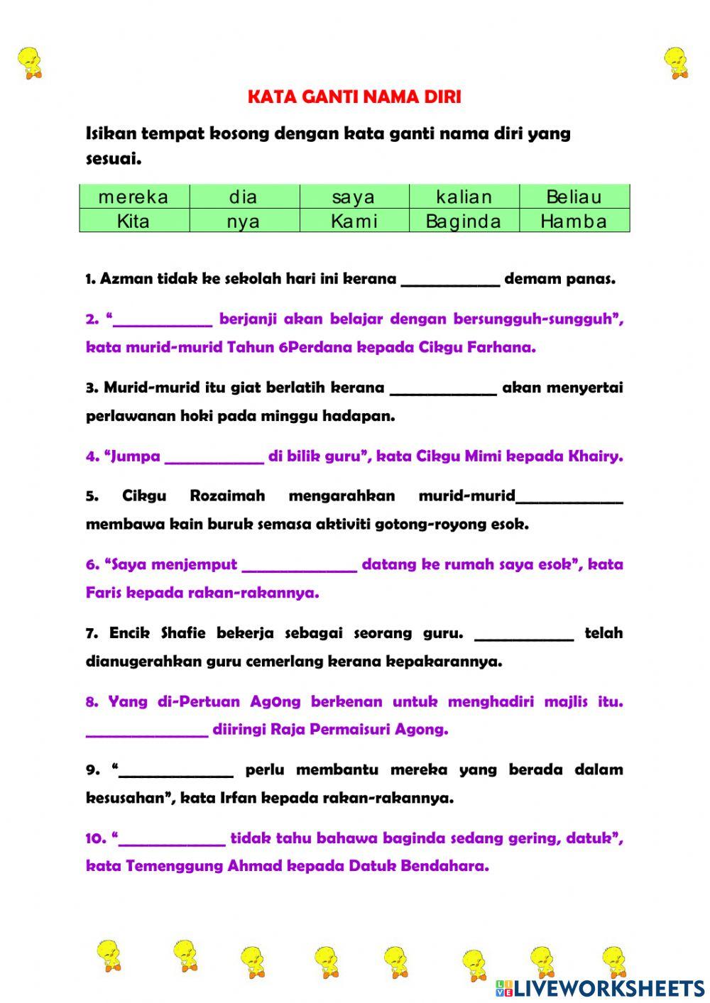 Kata ganti nama diri