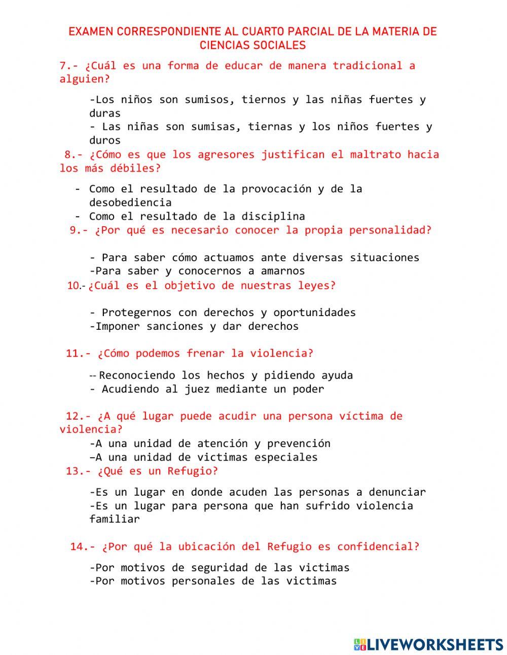 Examen Extraordinario