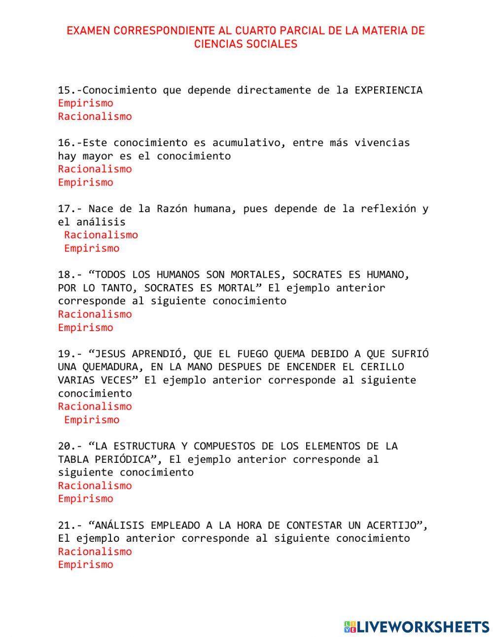 Examen Extraordinario