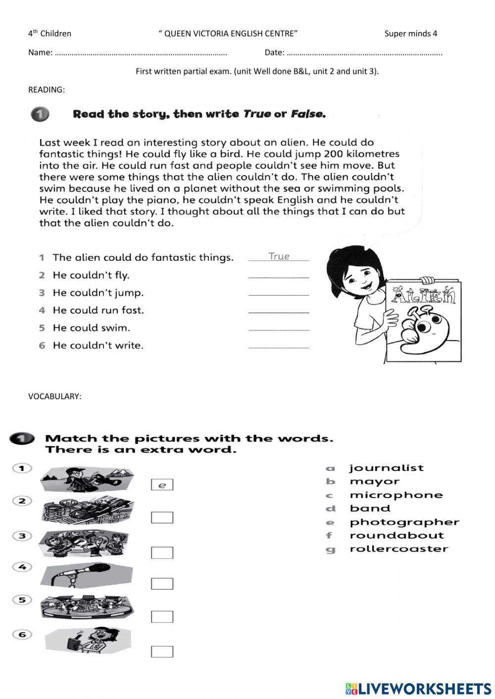 4th children 1ST PARTIAL 2021