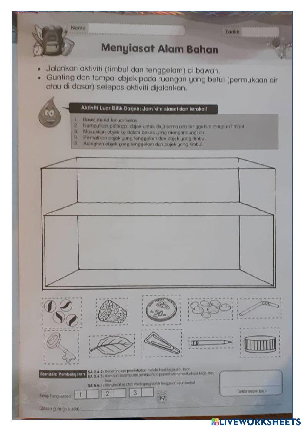 Latihan sains buku 2 prasekolah