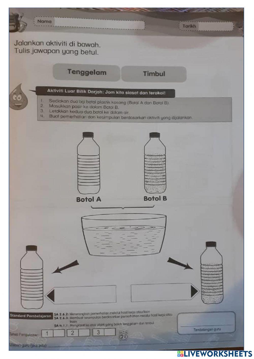 Latihan sains buku 2 prasekolah