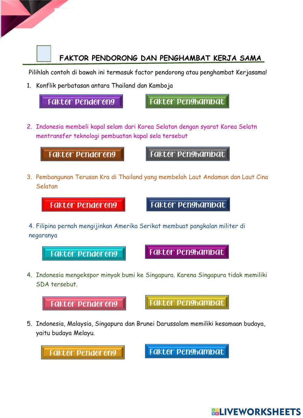 Interaksi antarruang negara asean