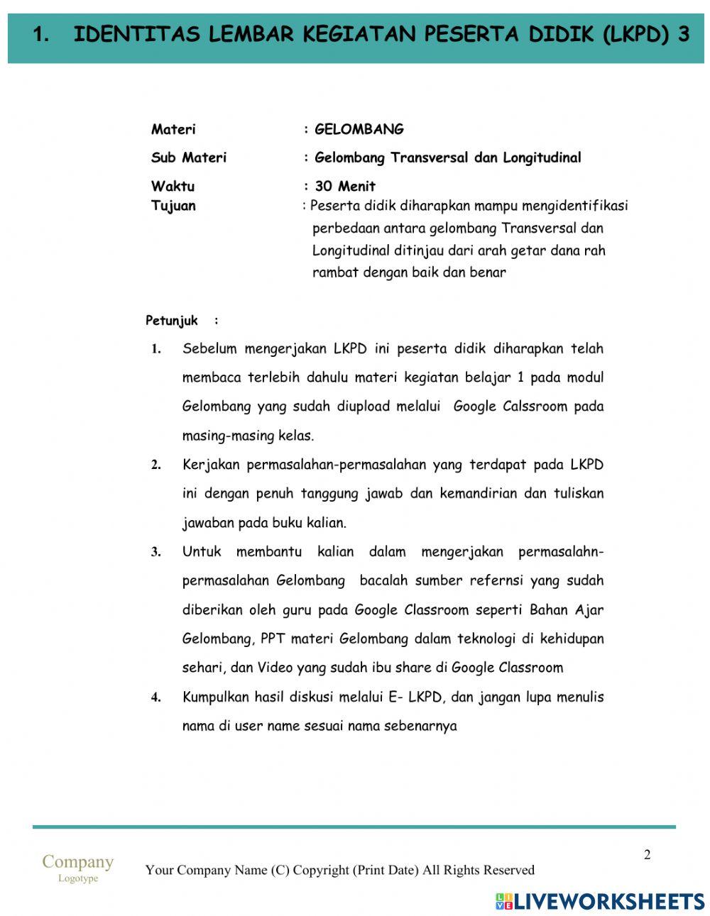 Gelombang Transversal dan Longitudinal