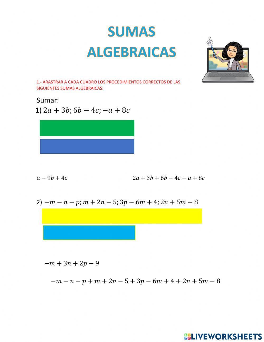 Sumas algebraicas