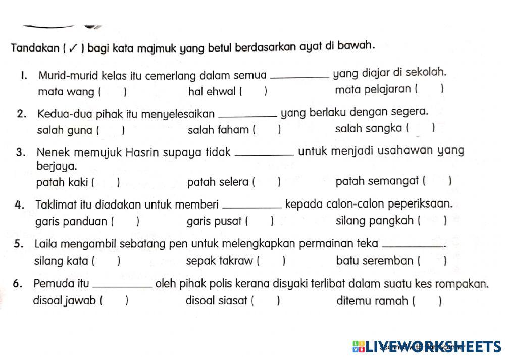 Pengukuhan Kata Majmuk