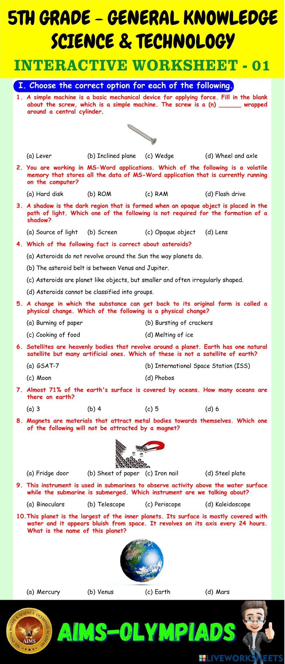5th-general knowledge-ps01-science & technology