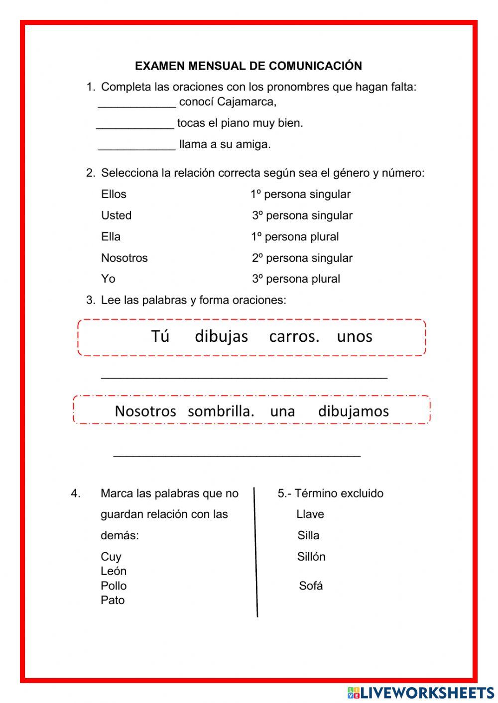 Evalución mensual de comunicación