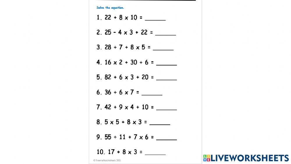 1136158 bodmas preetigulliya liveworksheets