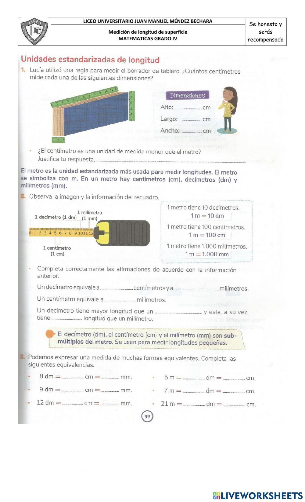 Unidades estandarizadas de longitud