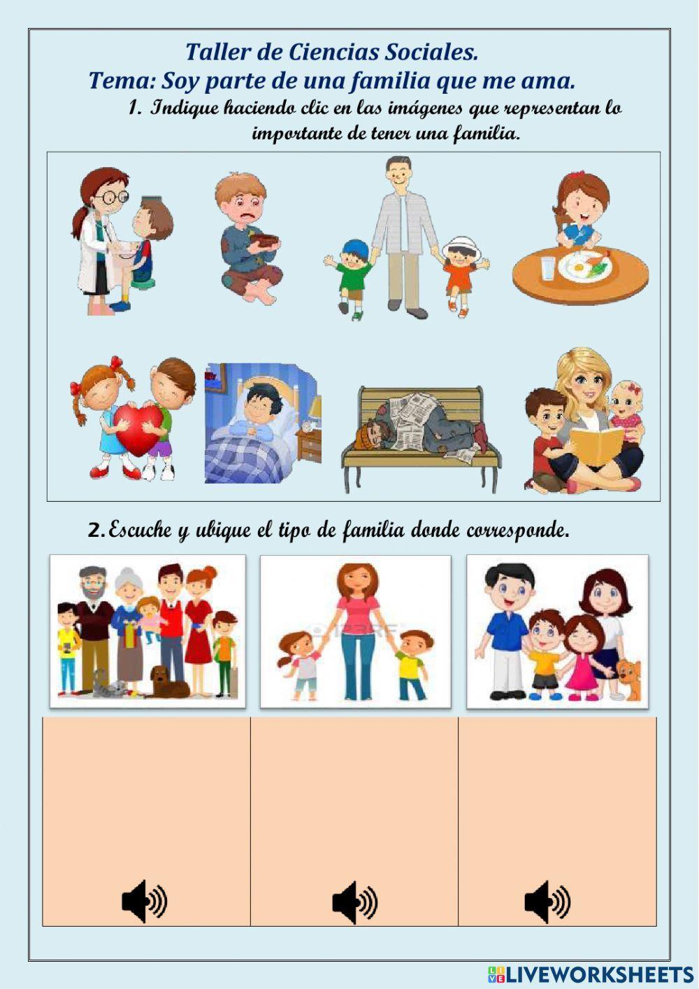 Taller: Soy parte de una familia que me ama.