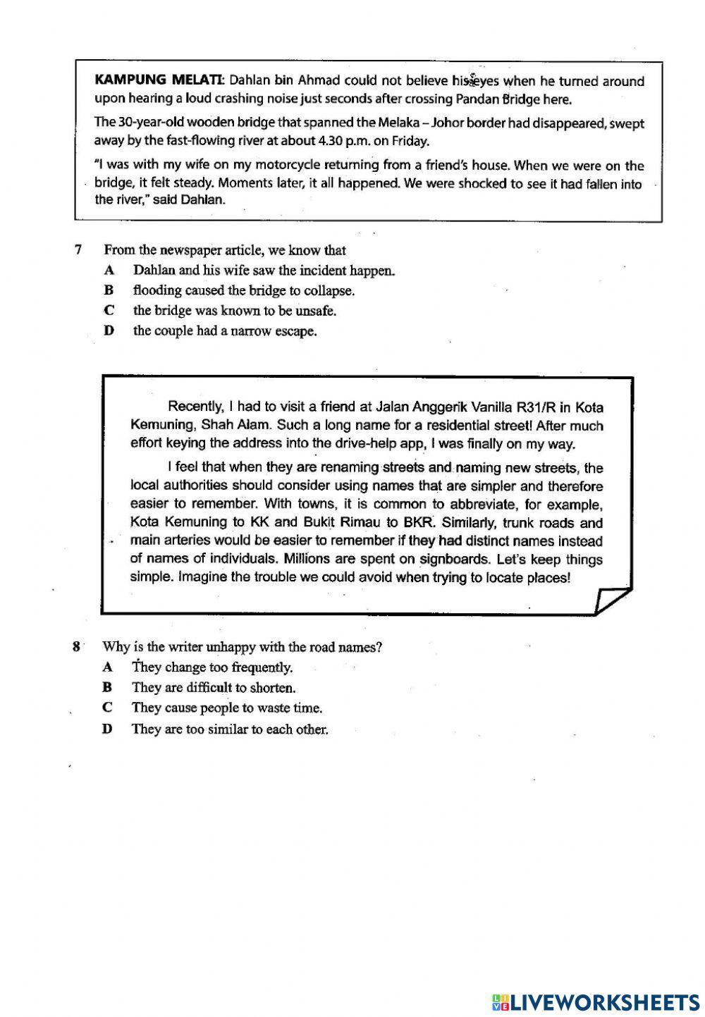 SPM Module Paper 1 (Part 1) Set 4