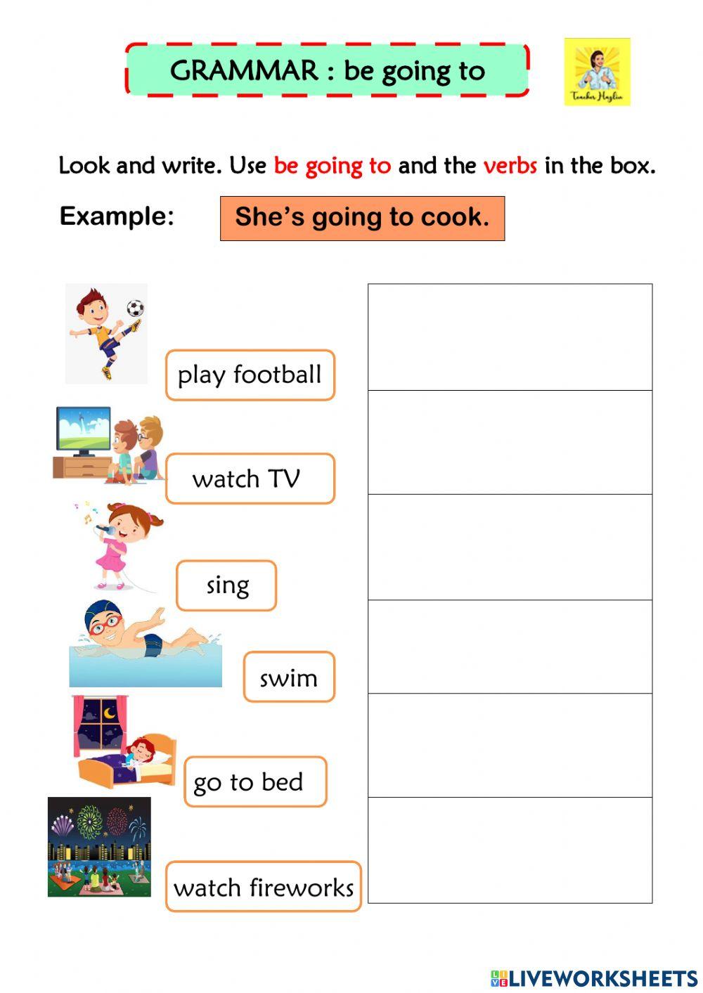 Grammar: be going to