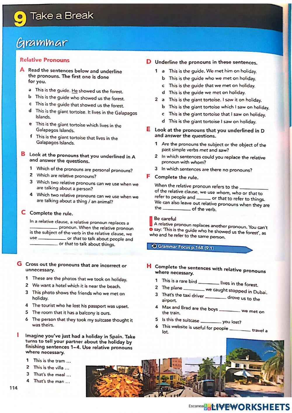 Listening and relative clauses