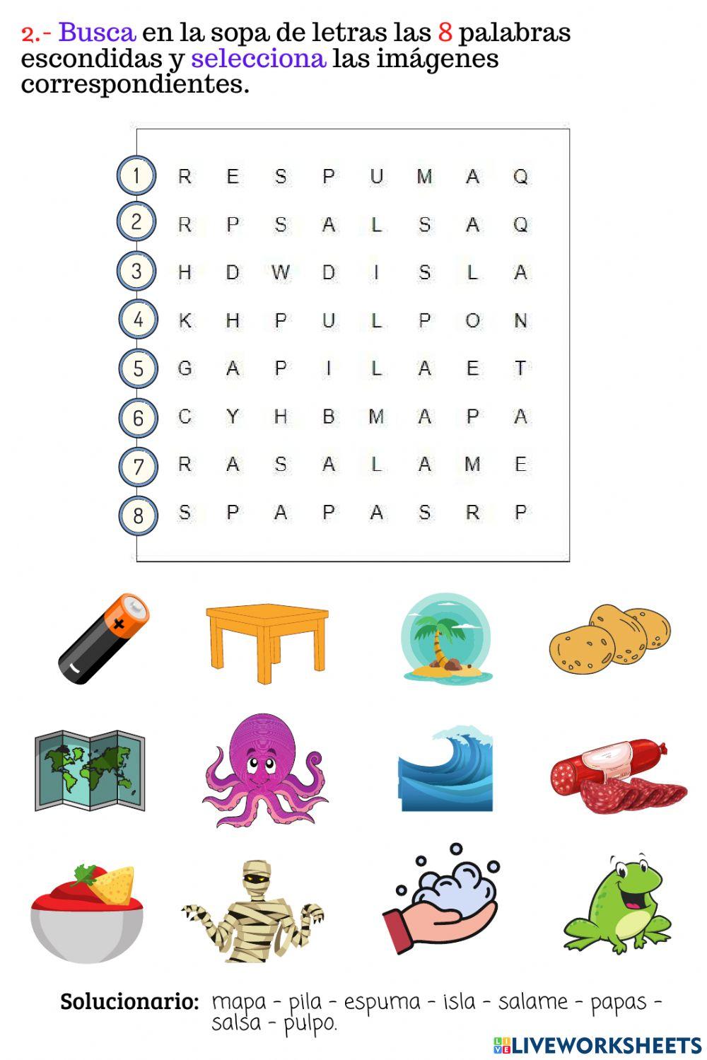 Actividad de comprensión lectora