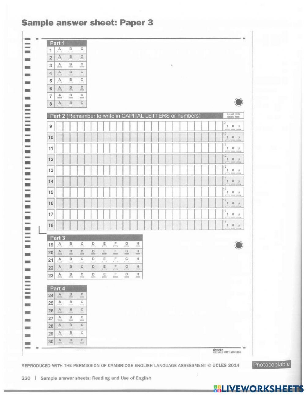Mock 3 listening FCE2