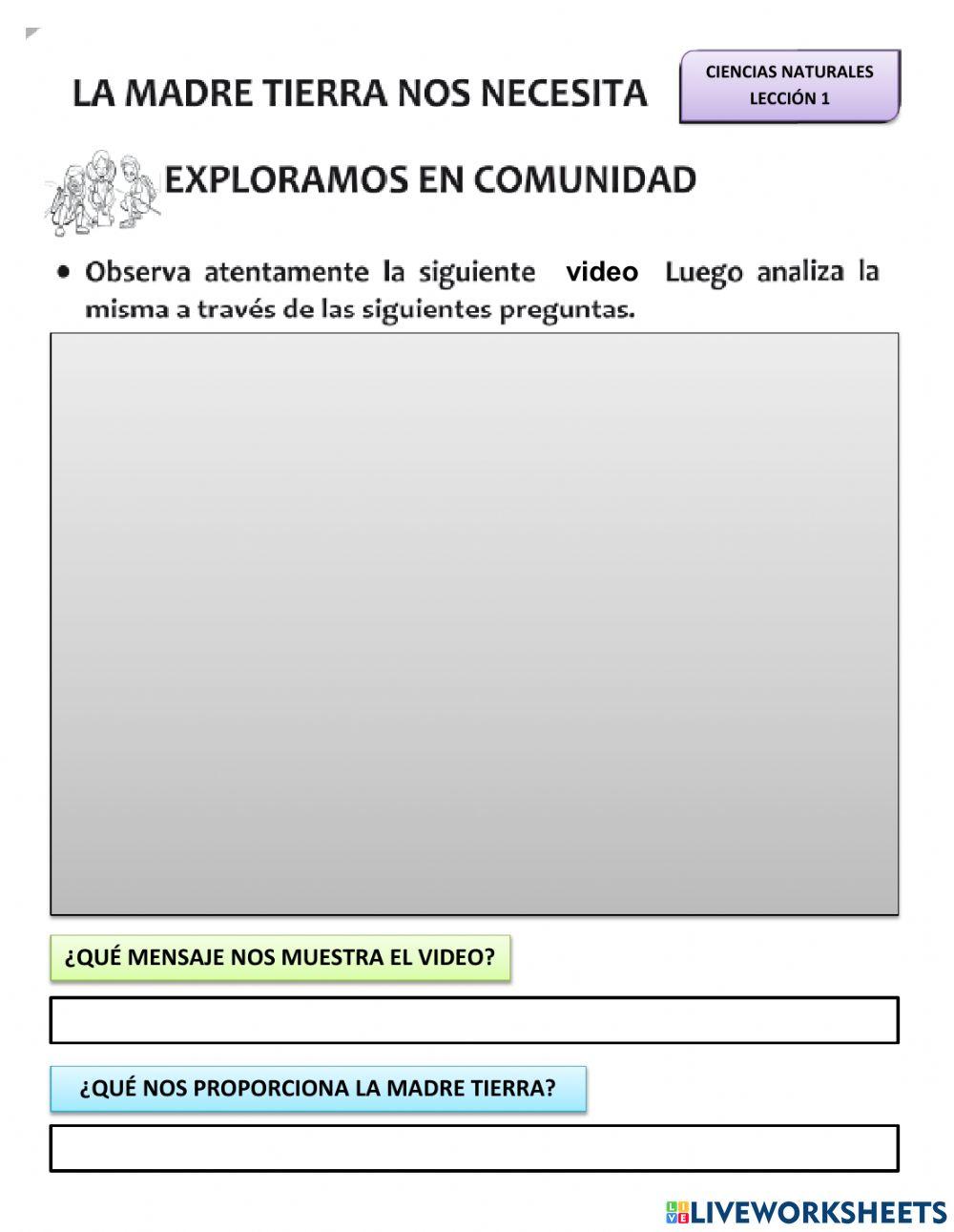 La madre tierra nos necesita