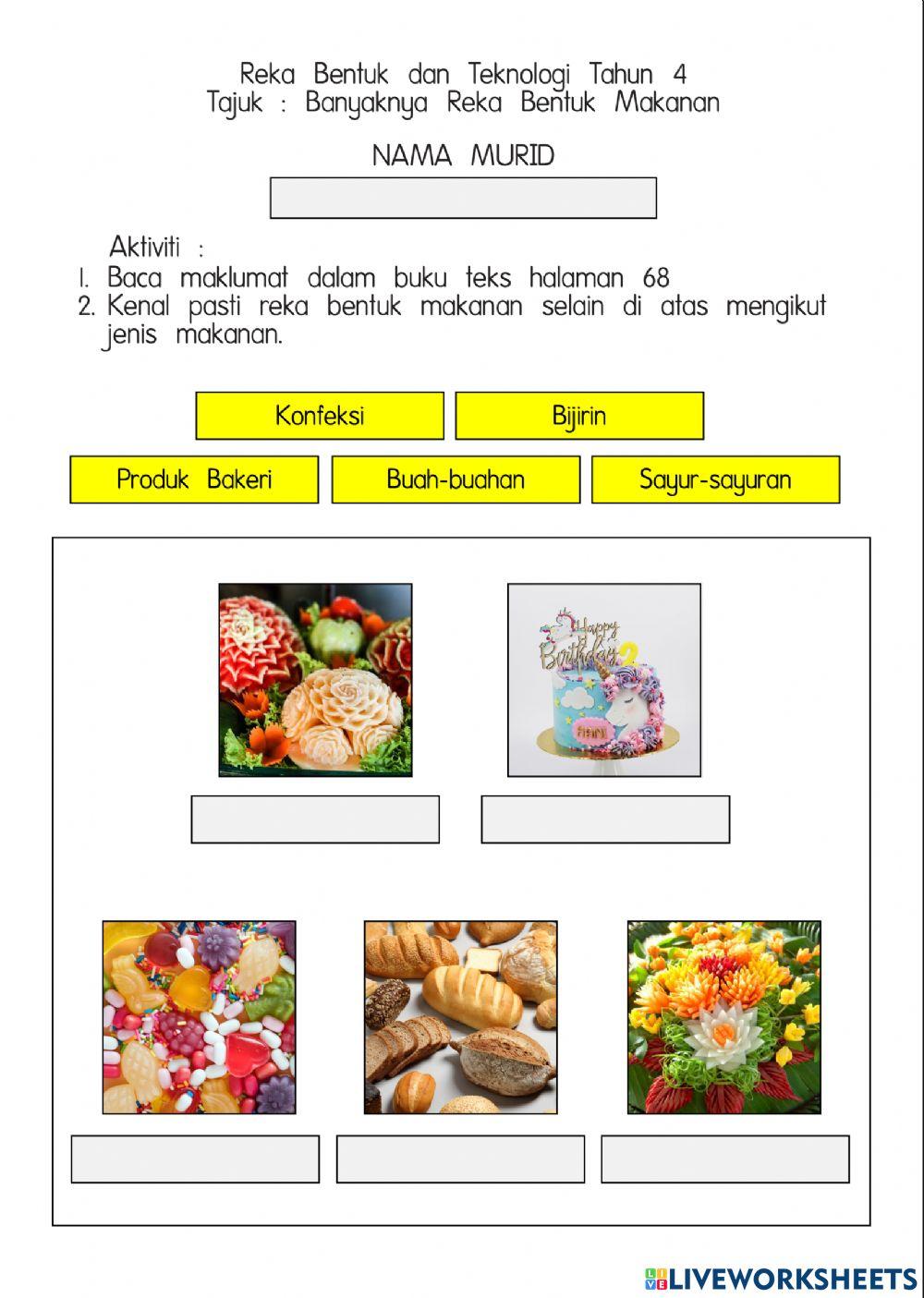 Banyaknya Reka Bentuk Makanan