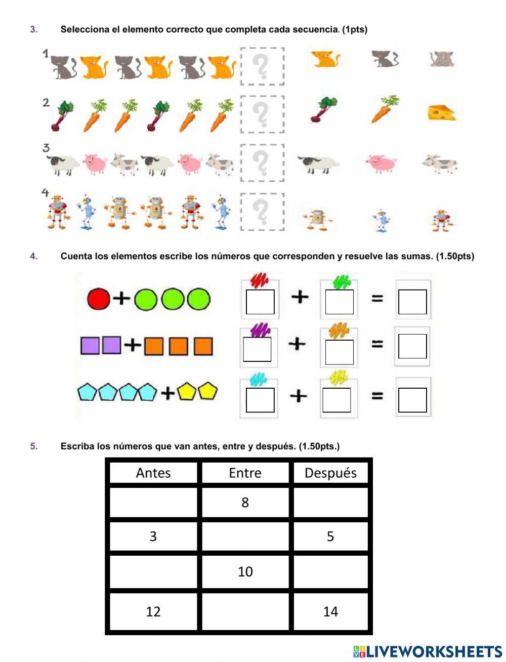 Evaluación de Matemáticas