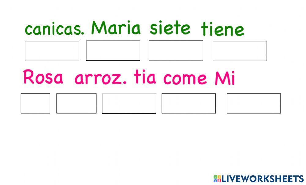 Formación de frases