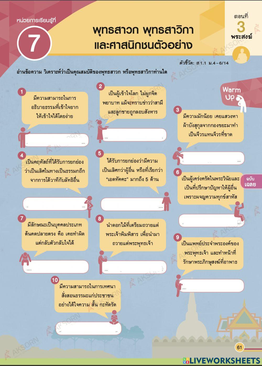 พุทธสาวก สาวิกา