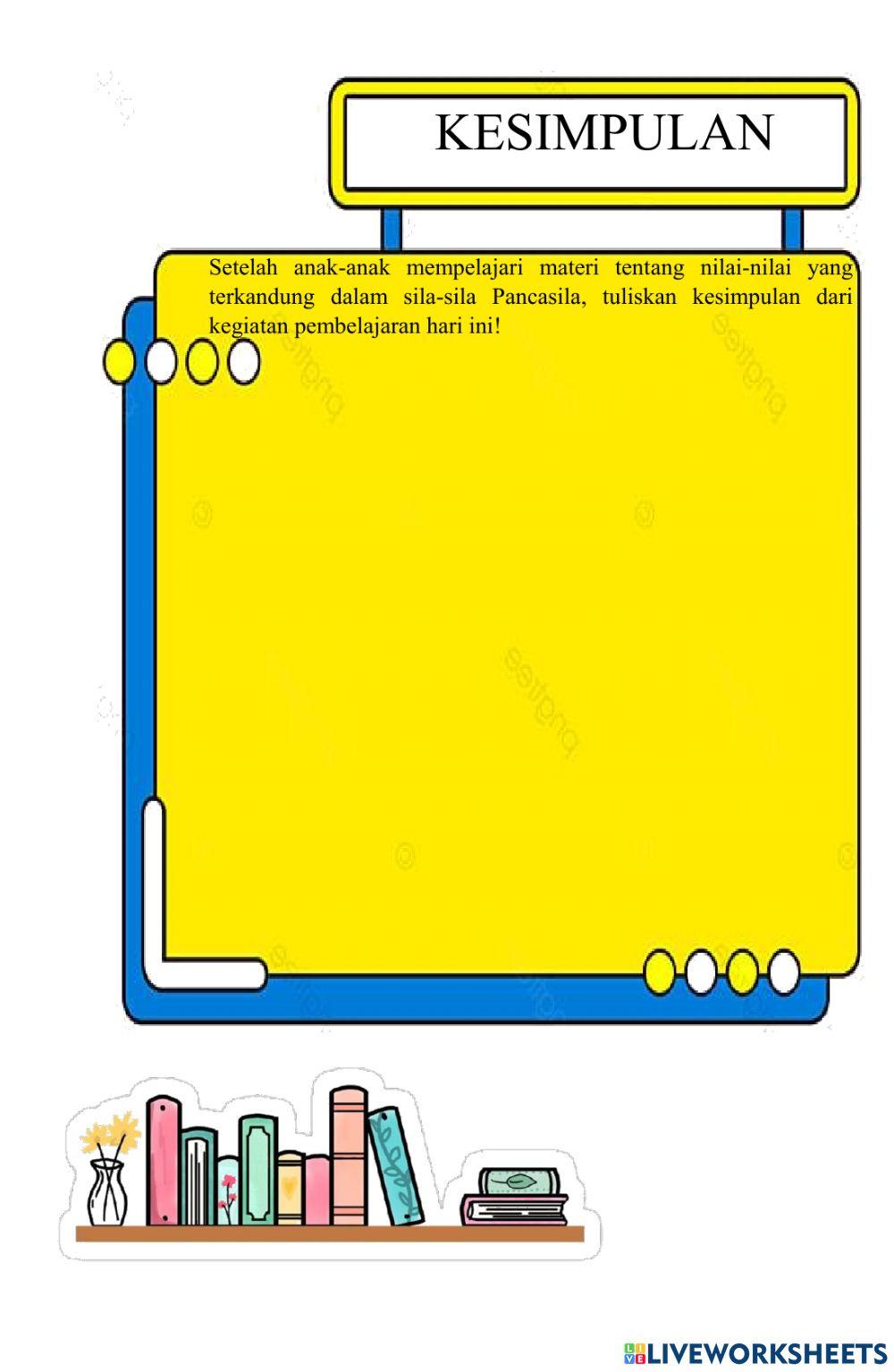 Nilai sila dalam pancasila kelas 5