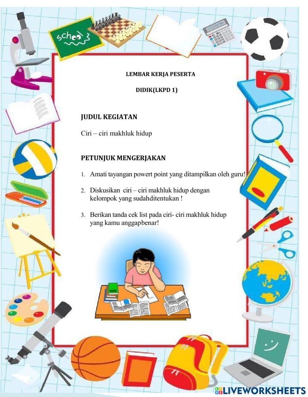 LKPD Tema 1 Subtema 1 PB 1 Kelas 3